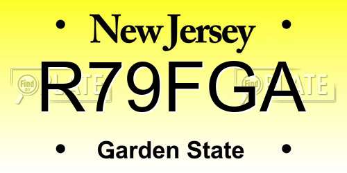 R79FGA New Jersey License Plate