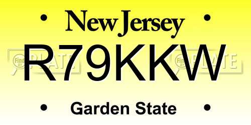 R79KKW New Jersey License Plate