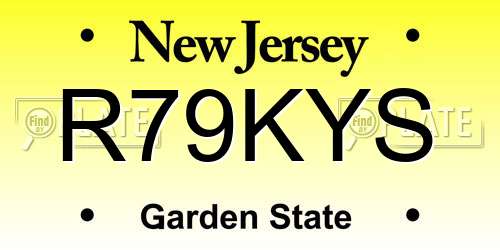 R79KYS New Jersey License Plate