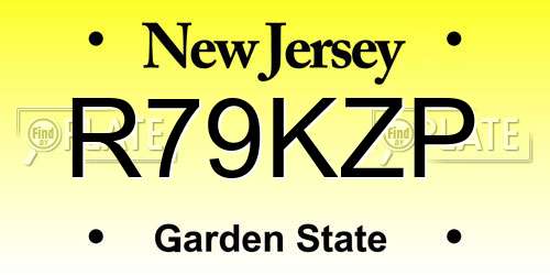 R79KZP New Jersey License Plate
