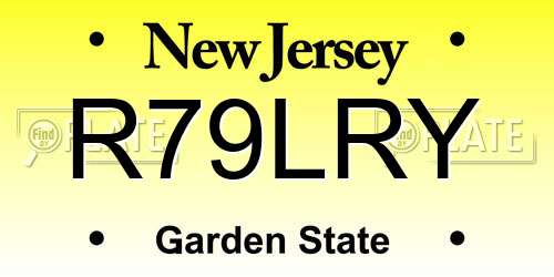 R79LRY New Jersey License Plate