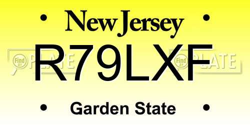 R79LXF New Jersey License Plate