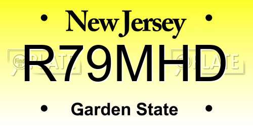 R79MHD New Jersey License Plate