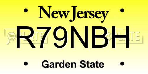R79NBH New Jersey License Plate