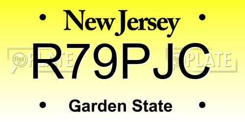 R79PJC New Jersey License Plate