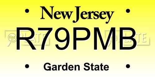 R79PMB New Jersey License Plate