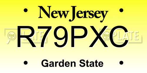 R79PXC New Jersey License Plate