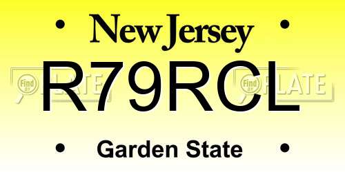 R79RCL New Jersey License Plate