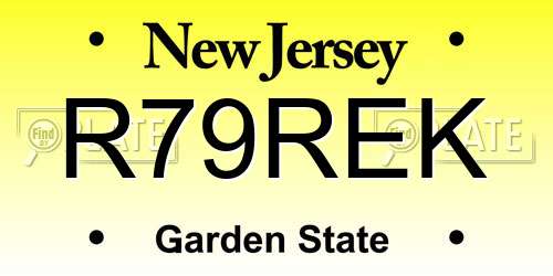 R79REK New Jersey License Plate