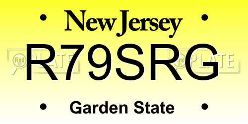 R79SRG New Jersey License Plate