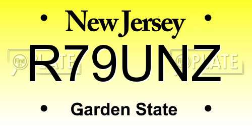 R79UNZ New Jersey License Plate