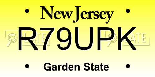 R79UPK New Jersey License Plate