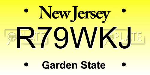 R79WKJ New Jersey License Plate