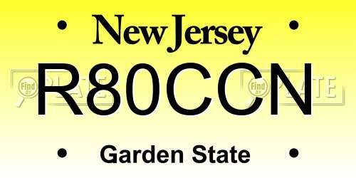 R80CCN New Jersey License Plate