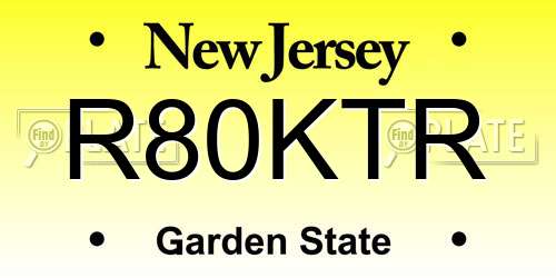R80KTR New Jersey License Plate