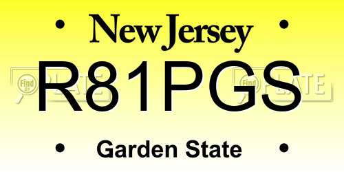 R81PGS New Jersey License Plate
