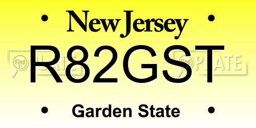 R82GST New Jersey License Plate