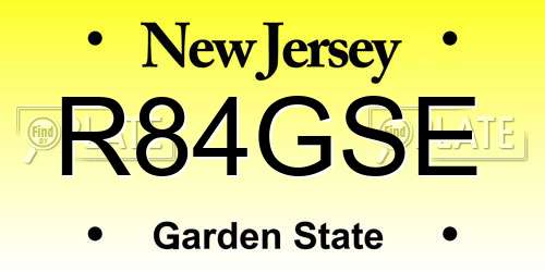 R84GSE New Jersey License Plate
