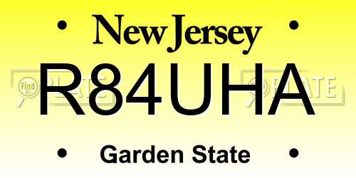 R84UHA New Jersey License Plate