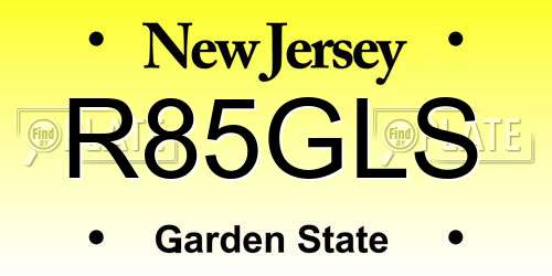 R85GLS New Jersey License Plate