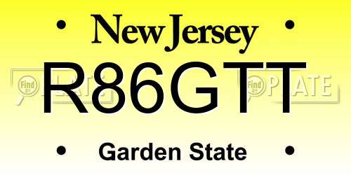 R86GTT New Jersey License Plate