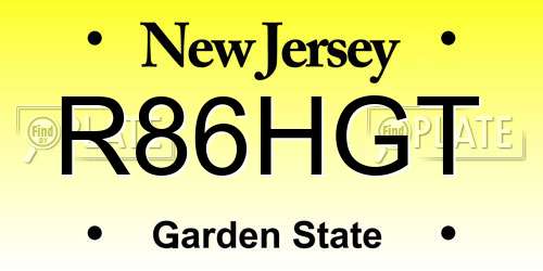 R86HGT New Jersey License Plate