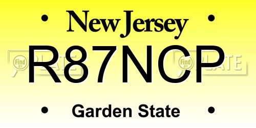 R87NCP New Jersey License Plate