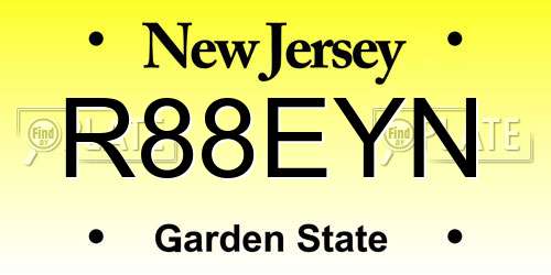 R88EYN New Jersey License Plate