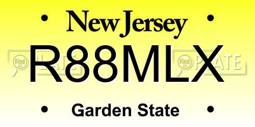 R88MLX New Jersey License Plate