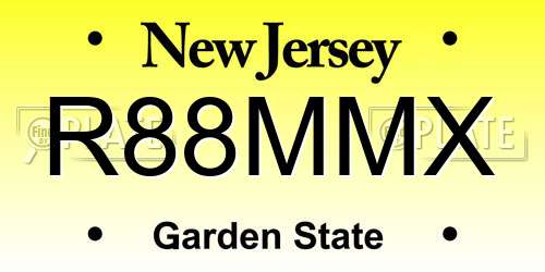 R88MMX New Jersey License Plate