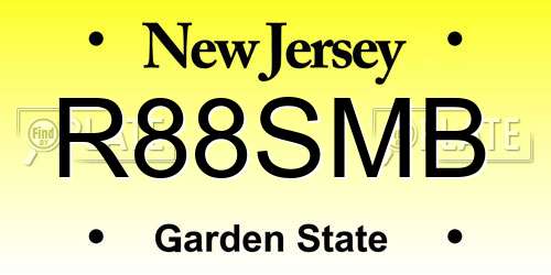 R88SMB New Jersey License Plate