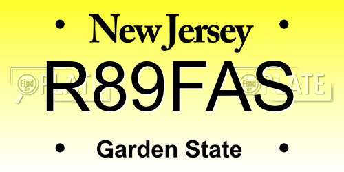R89FAS New Jersey License Plate