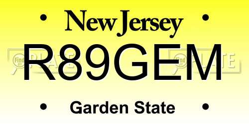 R89GEM New Jersey License Plate