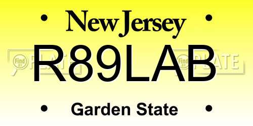 R89LAB New Jersey License Plate