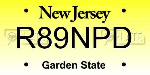 R89NPD New Jersey License Plate
