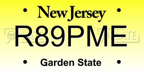 R89PME New Jersey License Plate