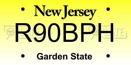 R90BPH New Jersey License Plate