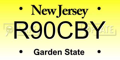R90CBY New Jersey License Plate
