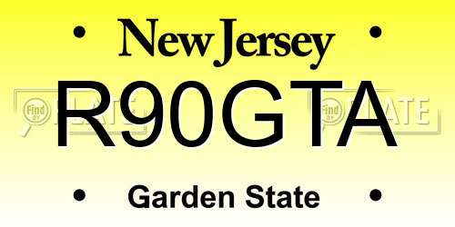 R90GTA New Jersey License Plate