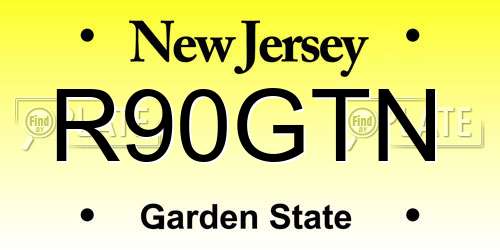 R90GTN New Jersey License Plate