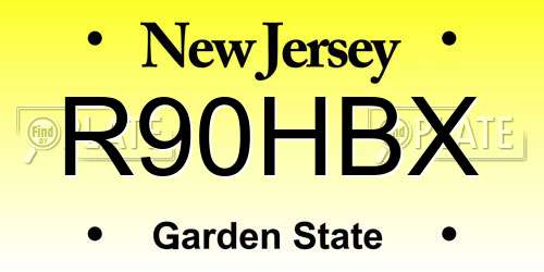 R90HBX New Jersey License Plate