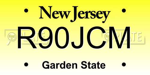 R90JCM New Jersey License Plate