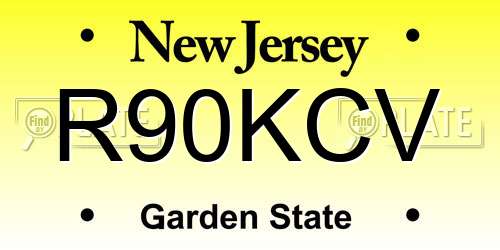 R90KCV New Jersey License Plate