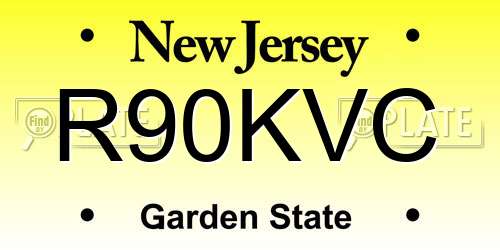 R90KVC New Jersey License Plate