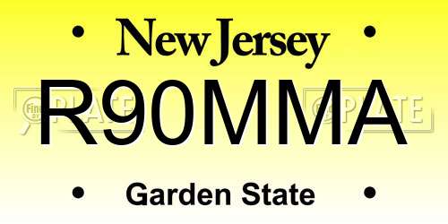 R90MMA New Jersey License Plate