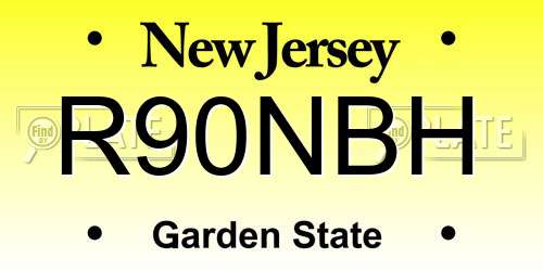 R90NBH New Jersey License Plate