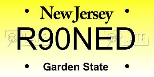 R90NED New Jersey License Plate