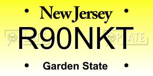 R90NKT New Jersey License Plate