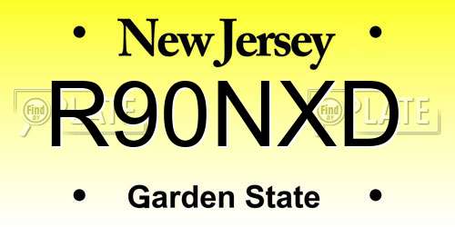 R90NXD New Jersey License Plate
