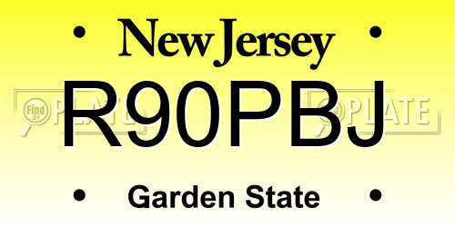 R90PBJ New Jersey License Plate